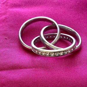 Platinum Diamond Rolling Ring Approx .9 Ct 14.8 Grams